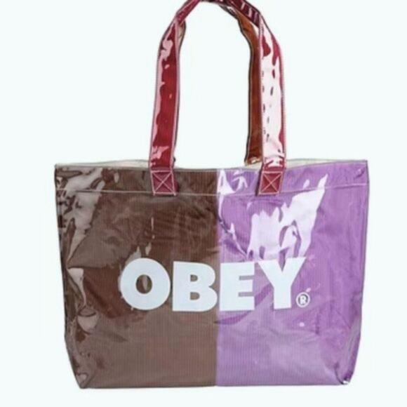 OBEY Corduroy PVC Tote color blocked multicolored - Picture 2 of 8